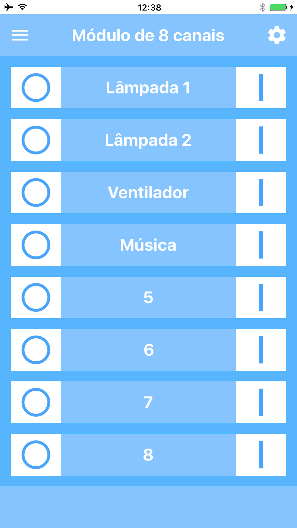 Módulo de relé de 8 canais (iPhone app)