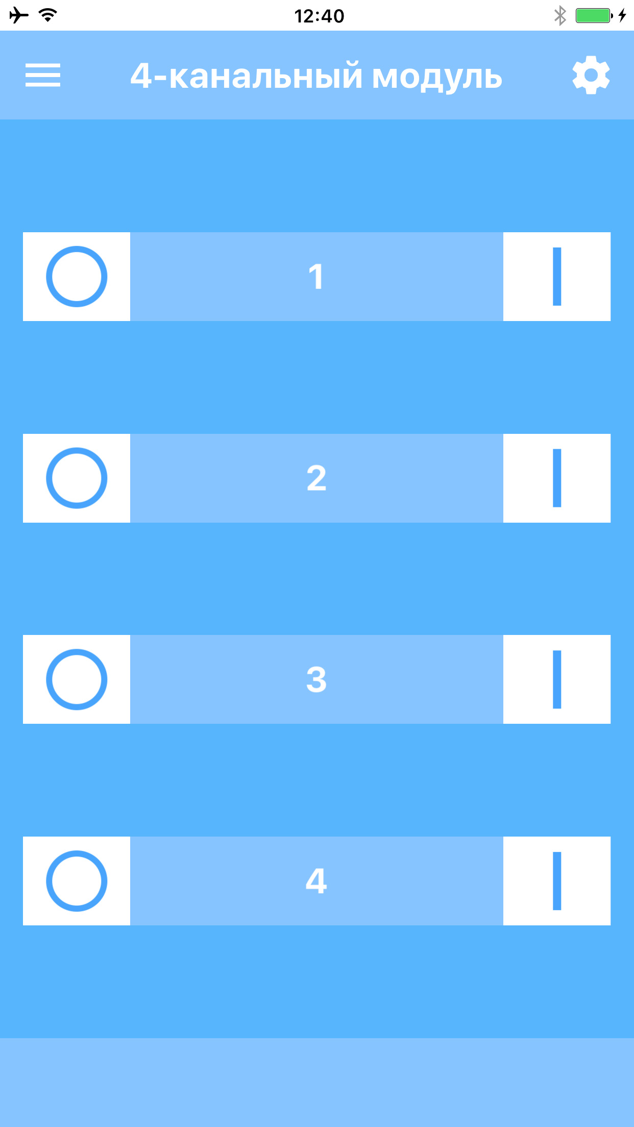 4-канальный релейный модуль Bluetooth BLE (iOS приложение / app)